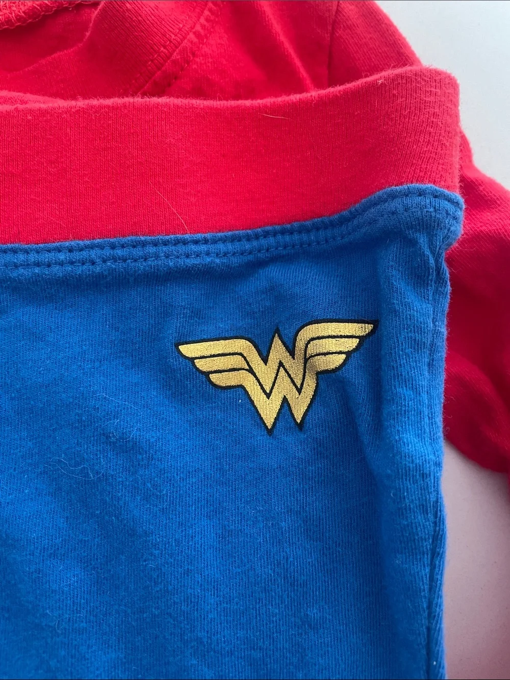 Wonder Woman Red and Blue Kids Pajama Set